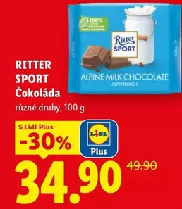 Plus - Ritter Sport Čokoláda