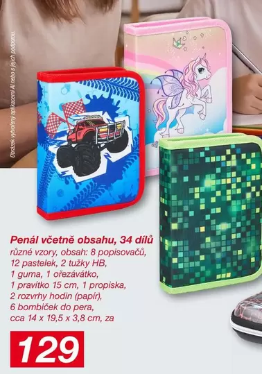 Penál včetně obsahu