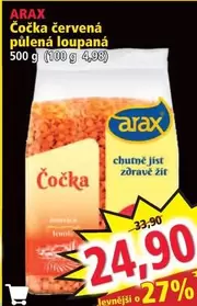 Čočka červená půlená loupaná