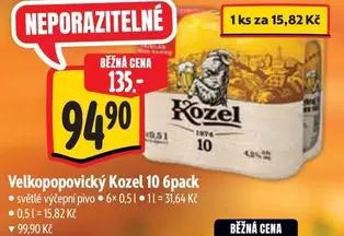 Velkopopovický Kozel 10 6pack