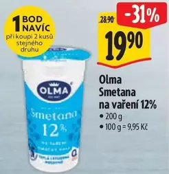 Smetana na vaření 12%