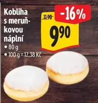 Kobliha s meruňkovou náplní