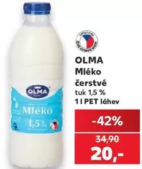 Mléko čerstvé tuk 1,5 %
