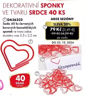 DEKORATIVNÍ SPONKY VE TVARU SRDCE