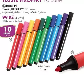 Tlusté "FIXOFFKY" 10 barev