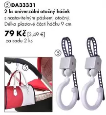 DA3331 2 ks univerzální otočný háček s nastavitelným páskem, otočný