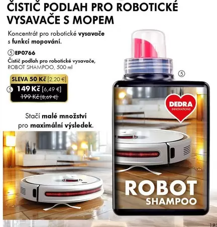 ČISTIČ PODLAH PRO ROBOTICKÉ VYSAVAČE S MOPEM EP0766