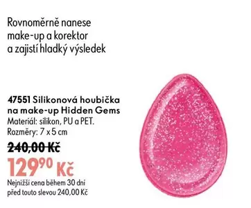 47551 Silikonová houbička na make-up Hidden Gems