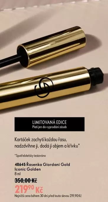 Řasenka Giordani Gold Iconic Golden