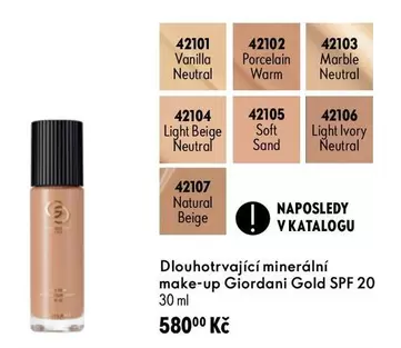 Dlouhotrvající minerální make-up Giordani Gold SPF 20