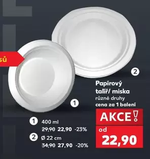 Papírový talíř / miska
