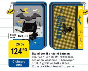 Batman - Školní penál s náplní