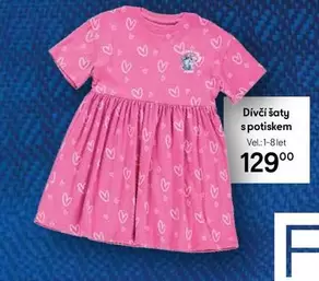 Dívčí šaty s potiskem
