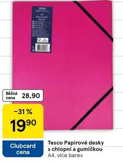 Papírové desky s chlopní a gumičkou