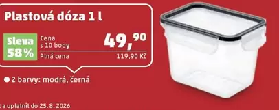 Plastová dóza 1 l