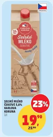 Selské mléko čerstvé 3,8%
