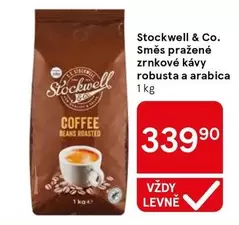 Směs pražené zrnkové kávy robusta a arabica