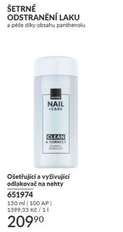 ŠETRNÉ ODSTRANĚNÍ LAKU a péče díky obsahu panthenolu