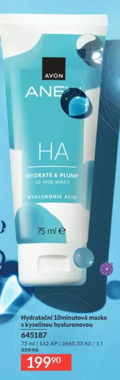 Hydratační 10minutová maska s krystalickou kyselinou hyaluronovou 645187