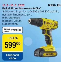 Reikel Akumulátorová vrtačka