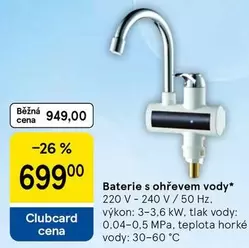 Baterie s ohřevem vody