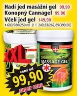 Super - Hadí jed masážní gel Konopný Cannagel Včelí jed gel