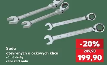 Sada otevřených a očkových klíčů