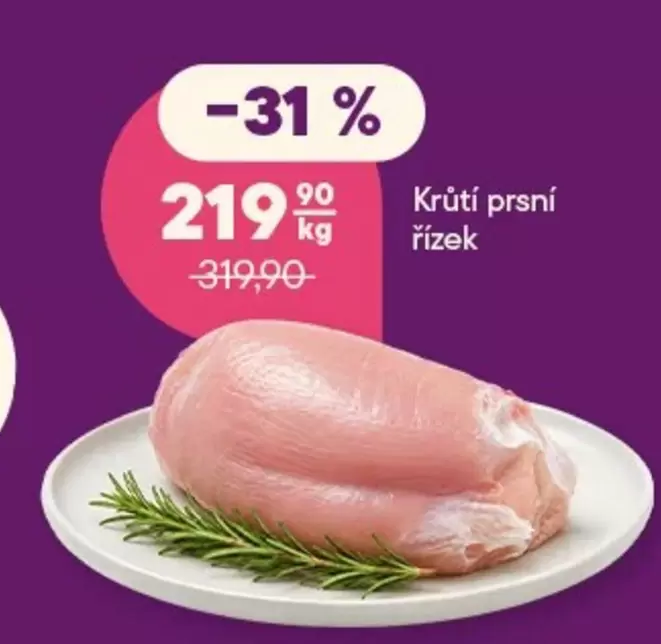 Krůtí prsní řízek
