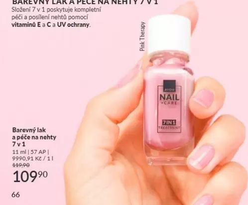 Pink - Barevný lak a péče na nehty 7 v 1