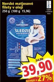 Norské matjesové filety v oleji