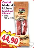 Csabai Madarska klobasa Lahudková Pikantní