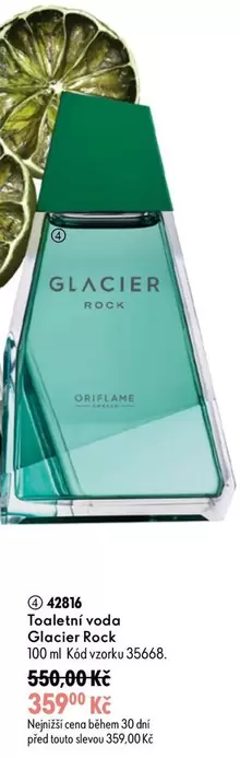 Toaletní voda Glacier Rock 100 ml Kód vzorku 35668
