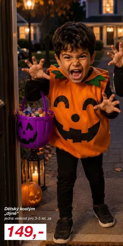 Dětský kostým "dýně"