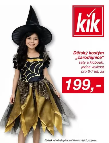 Dětský kostým "Čarodějnice"