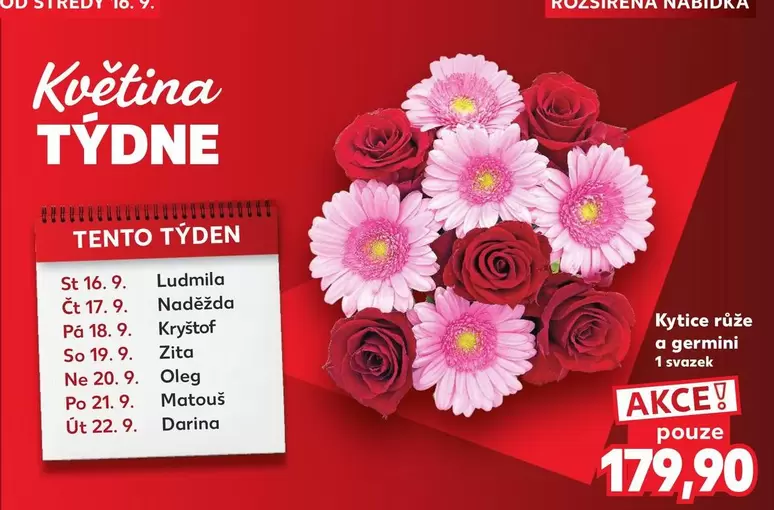 Kytice růže a germini