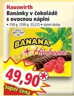 Super - Banánky v čokoládě s ovocnou náplní