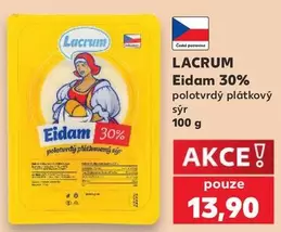 Eidam 30% polotvrdý plátkový sýr