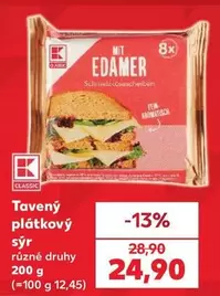 Edamer plátkový sýr