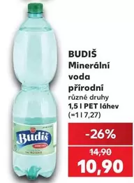 Minerální voda přírodní různé druhy