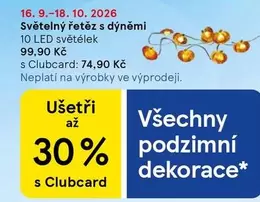 Světelný řetěz s dýněmi 10 LED světélek