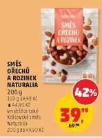 Směs ořechů a rozinek