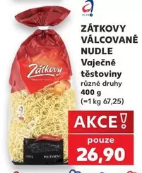ZÁTKOVÝ VÁLCOVANÉ NUDLE Vaječné těstoviny