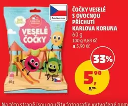 Čočky s ovocnou příchutí