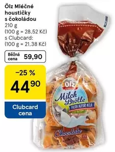 Mléčné houstičky s čokoládou