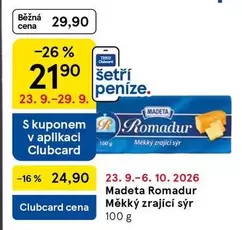 Madeta Romadur Měkký zrající sýr