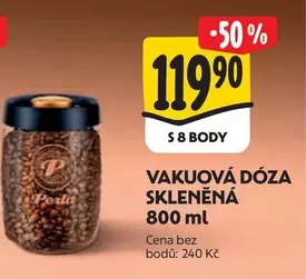VAKUOVÁ DÓZA SKLENĚNÁ