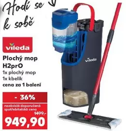 Plochý mop H2Pro