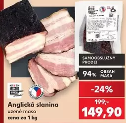 Anglická slanina uzené maso