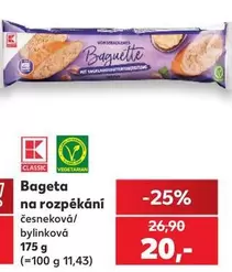 Bageta na rozpekání česneková/bylinková