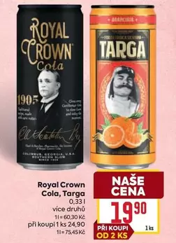 Royal Crown Cola, Targa